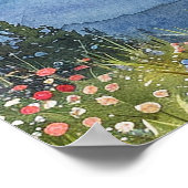 Babydusche mit Wasserfarbe Begrüßungszeichen Poster (Ecke)