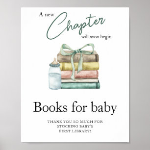 Babydusche mit Wasserfarbe - Bücher für Kinder Poster
