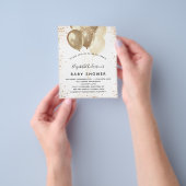 Babydusche mit weißem Glitzer Flyer (Gruppe)