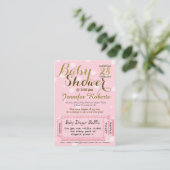 Babydusche mit Windeln-Raffle-Ticket Begleitkarte (Stehend Vorderseite)