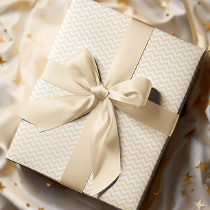 Babydusche mit Zickzack Streifen (Gelb und Weiß) Geschenkpapier