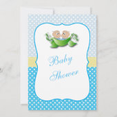 Babydusche mit zwei Erbsen in einem Pod Einladung (Rückseite)