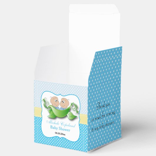 Babydusche mit zwei Erbsen in einem Pod Geschenkschachtel (Geöffnet)