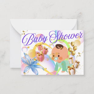 Babydusche Mitteilungskarte