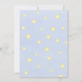 Babydusche Moderne Aquarellkuh sprang über den Mon Einladung (Rückseite)