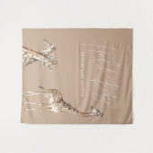 Babydusche, moderne Giraffe, elegantes typografisc Wandteppich (Vorderseite (Horizontal))