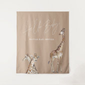 Babydusche, moderne Giraffe, elegantes typografisc Wandteppich (Vorderseite)