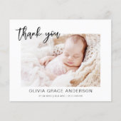 Babydusche Moderne Minimalistisch Dankeschön Karte (Vorne)