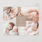 Babydusche Moderne Minimalistisch Dankeschön Karte (Hinten)