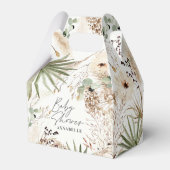 Babydusche moderne rustikale Pampas-Rasenpflanzen Geschenkschachtel (Rückseite)