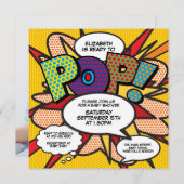 Babydusche Moderner Spaß Bereit zum Pop Foto Einladung (Vorne/Hinten)