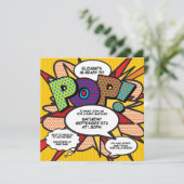 Babydusche Moderner Spaß Bereit zum Pop Foto Einladung (Stehend Vorderseite)