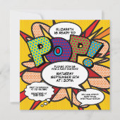 Babydusche Moderner Spaß Bereit zum Pop Foto Einladung (Vorderseite)