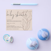 Babydusche Modernes Blush Pink Party Floral Einlad Flyer (Einzeln)