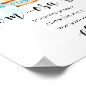 Babydusche Momosa Bar signieren Heißluftballon Poster (Ecke)