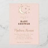 Babydusche "Moon and Stars" Folieneinladung (Vorderseite)