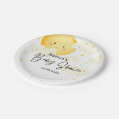 Babydusche "Moon and Stars" Pappteller (Schrägansicht)