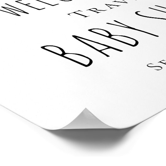 Babydusche Moon & Stars Begrüßungszeichen Poster (Ecke)