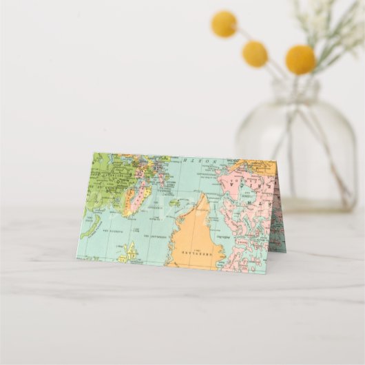 Babydusche - Multifarben-Karte Thementisch Platzkarte (Rückseite)