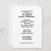 Babydusche Musik Thema Einladung (Rückseite)