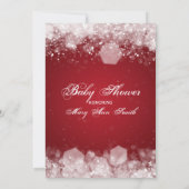 Babydusche Nachtschwärmer Rot Einladung (Rückseite)