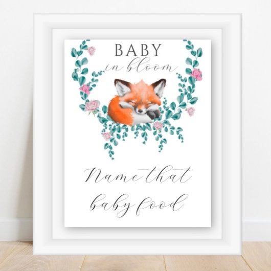 Babydusche - Name dieses Babynahrung Poster