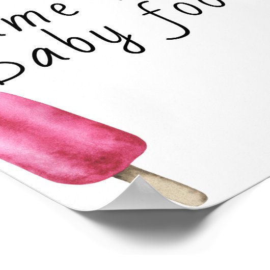 Babydusche - Name für Babynahrung Poster (Ecke)