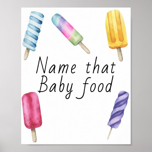Babydusche - Name für Babynahrung Poster (Vorne)