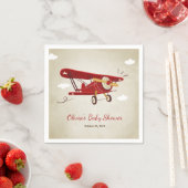 Babydusche Napkin Adventure Travel Flugzeug Serviette (Beispiel)