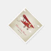 Babydusche Napkin Adventure Travel Flugzeug Serviette (Ecke)