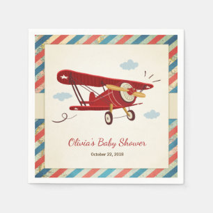 Babydusche Napkin Adventure Travel Flugzeug Serviette