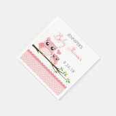 Babydusche Napkins | Benutzerdefiniertes rosa Zick Serviette (Ecke)