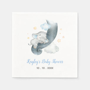 Babydusche Napkins (Blue Sleeping Elephant) Serviette
