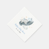 Babydusche Napkins (Blue Sleeping Elephant) Serviette (Ecke)