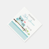 Babydusche Napkins | Blue Zickzack Boy Serviette (Ecke)