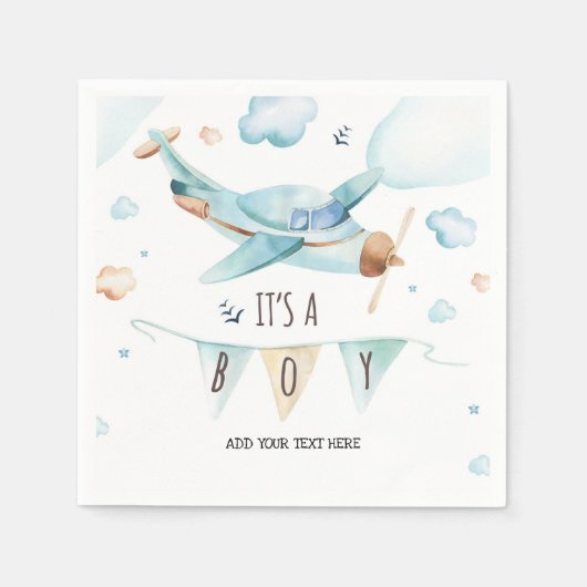 Babydusche Napkins - ein Junge Serviette (Vorderseite)