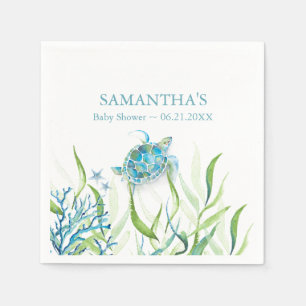 Babydusche Napkins Sea Turtle Serviette