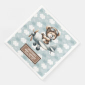 Babydusche Napkins Teddy Bear Pilot Party Dekorati Serviette (Ecke)