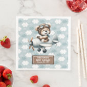 Babydusche Napkins Teddy Bear Pilot Party Dekorati Serviette (Beispiel)