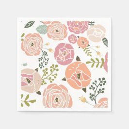 Babydusche Napkins - Vintage Rose Serviette
