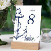 Babydusche Nautical Anchor Tischnummer