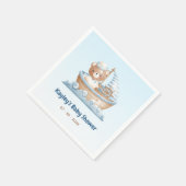 Babydusche Nautical Bear Boy 1. Geburtstag Napkins Serviette (Ecke)