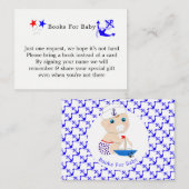 Babydusche Nautical Boys Niedlich Sailor Blue Begleitkarte (Vorne/Hinten)