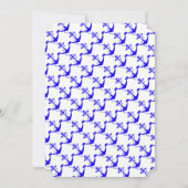 Babydusche Nautical Boys Niedlich Sailor Blue Einladung (Rückseite)