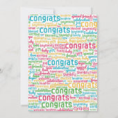 Babydusche Neue Baby-Glückwünsche Einladung (Rückseite)