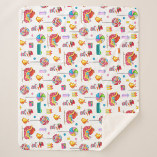 Babydusche neue Babygeschenke Hütte Bonbons Sherpadecke