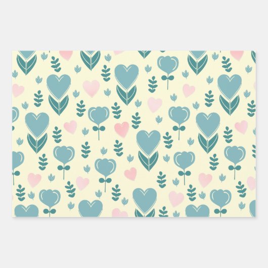 Babydusche Neugeborene 3 Geschenkpapier Set (Vorderseite 2)