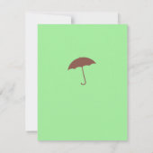 Babydusche neutrale grüne Regenschirmeinladung Einladung (Rückseite)