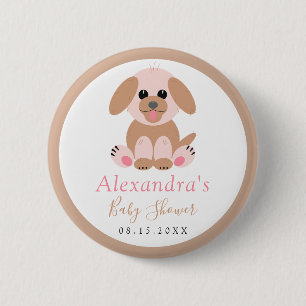 Babydusche neutrale Personalisierte Welpe Button
