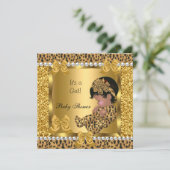 Babydusche Niedlich Baby Girl Einladung (Stehend Vorderseite)